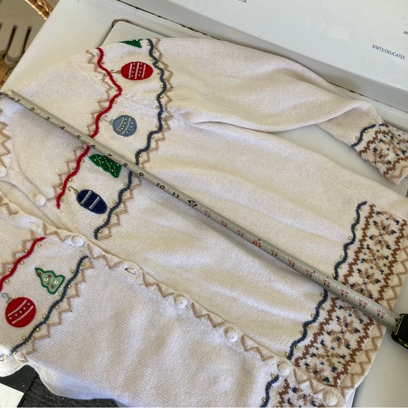 Cute Ugly Christmas Sweater / Christmas Cardigan measure women’s Large - Picture 14 of 15